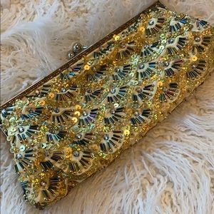 Vintage Beaded Clutch Bag